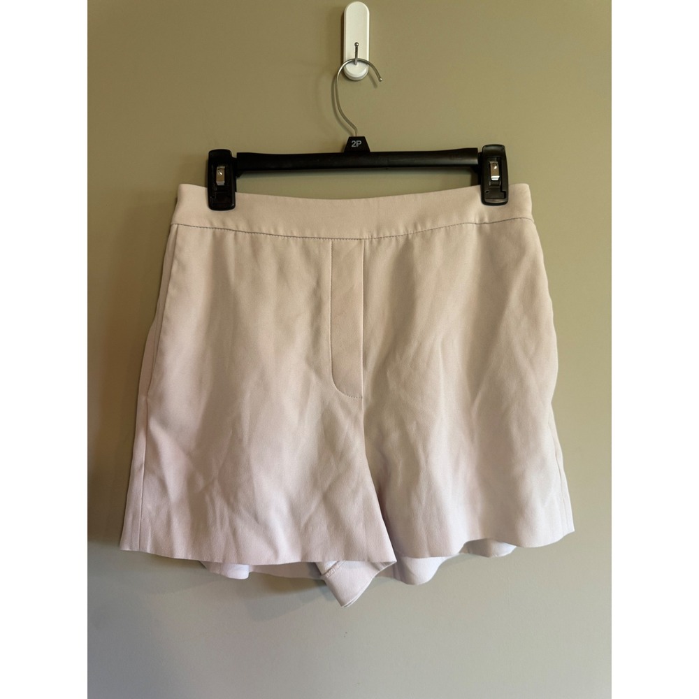 Babaton Aritzia Tan High Waisted Dress Shorts Size 8 Pleated Elastic Waist